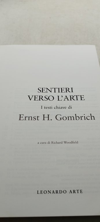sentieri verso l'arte i testi chiave di ernst h.gombrich leonardo …