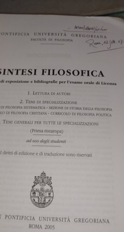 sintesi filosofica schema di esposizione e bibliografie | Immagine Gallery 5