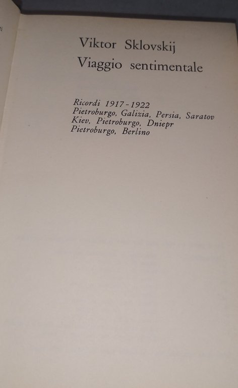 sklovskij viaggio sentimentale ricordi 1917 1922 | Immagine Gallery 5
