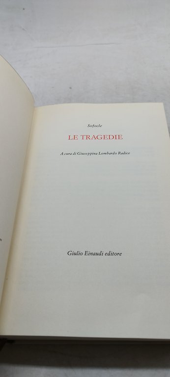 sofocle le tragedie einaudi