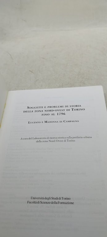 soggetti e problemi di storia della zona nord ovest di …