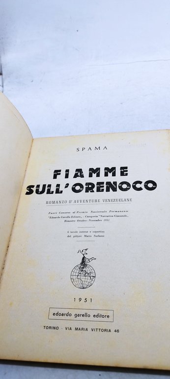 spama fiamme sull'orenoco romanzo d'avventura venezuelane