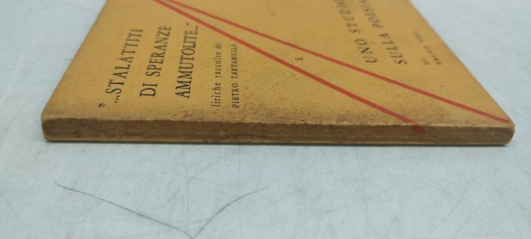 stalattiti di pseranze ammutolite e uno studio sulla poesia