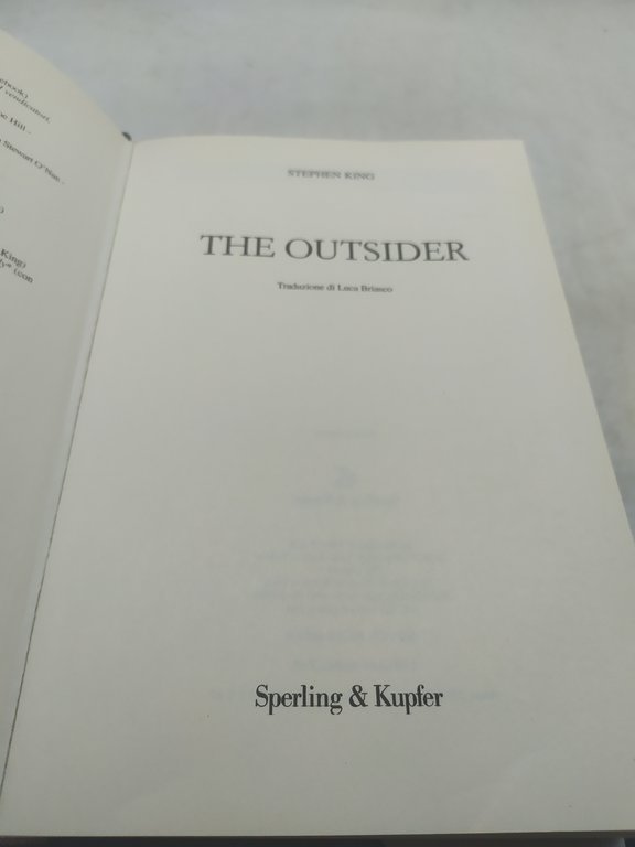 stephen king the outsider sperling &amp; kupfer