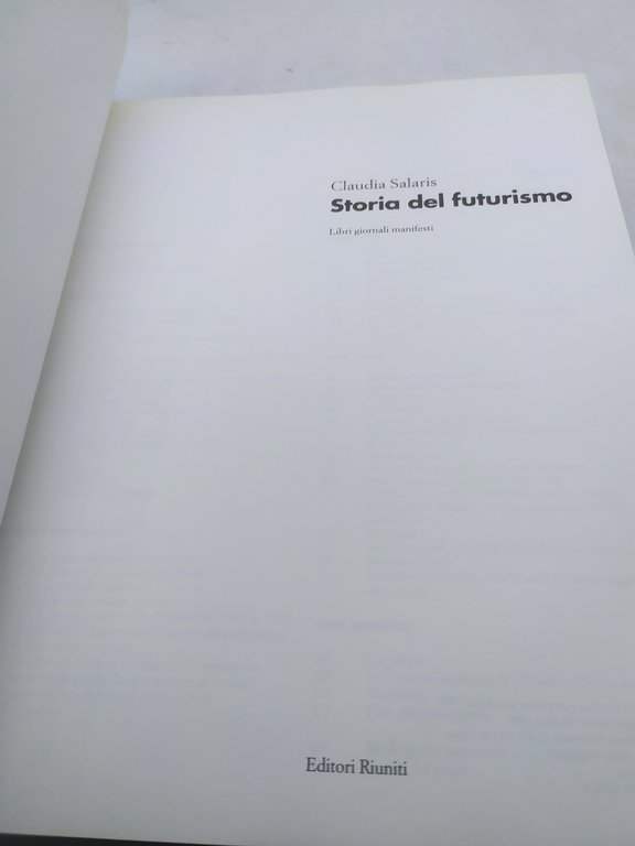 storia del futurismo claudia salaris