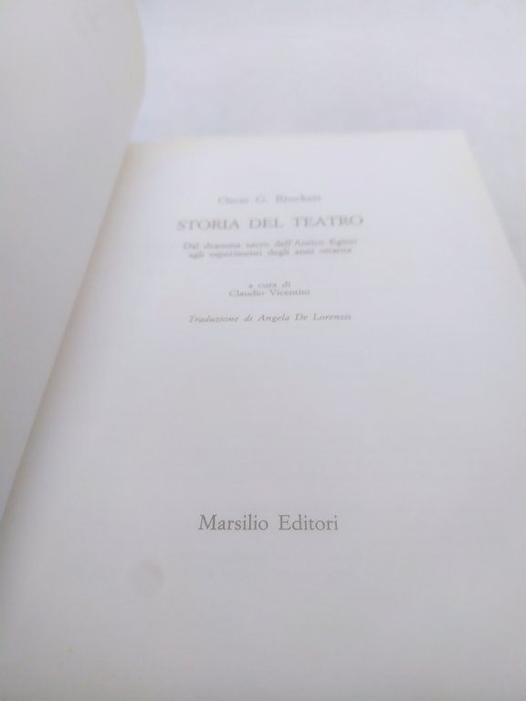 storia del teatro marsilio editori oscar g brockett