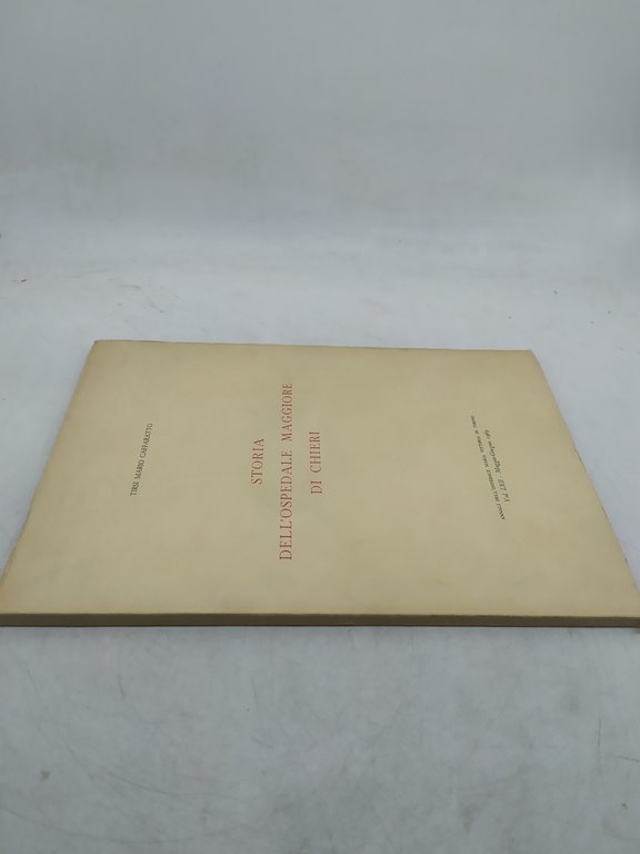 storia dell'ospedale maggiore di chieri tirsi mario caffaratto