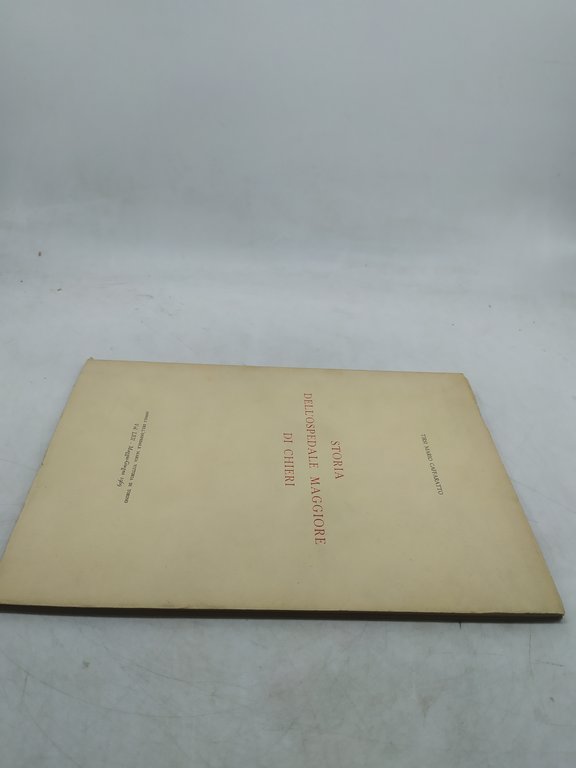 storia dell'ospedale maggiore di chieri tirsi mario caffaratto