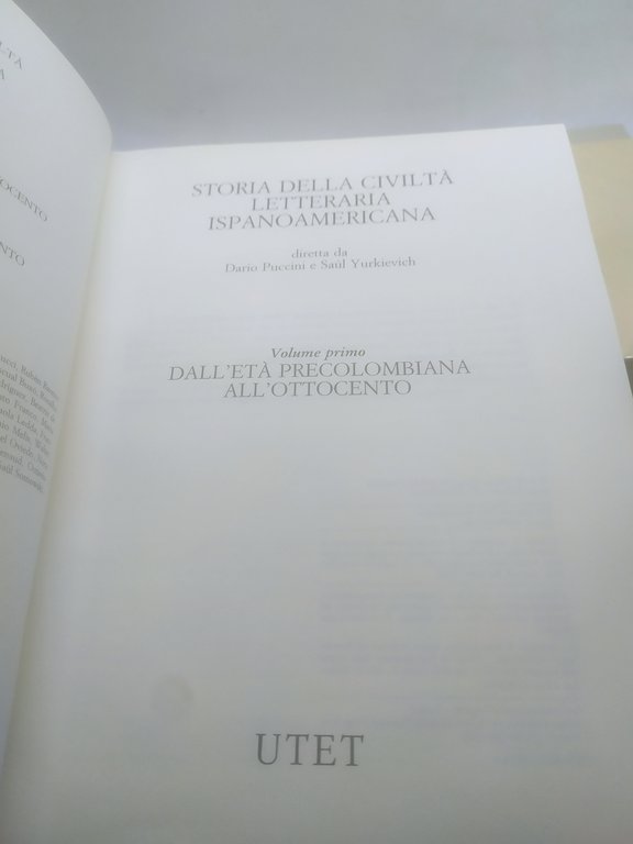 storia della civiltà letteraria ispano americana 2 volumi utet