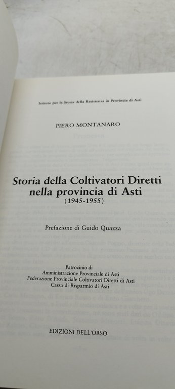 storia della coltivatori diretti nella provincia di asti 1945 1955