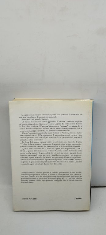 storia della equitazione italiana volume primo epoca militare pinerolese