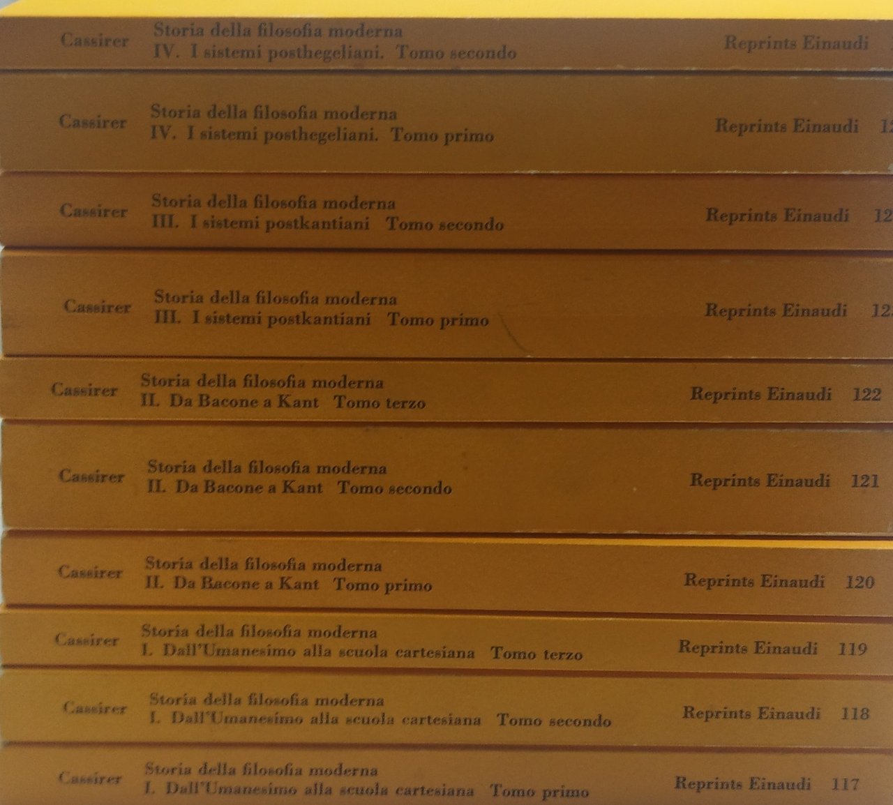 storia della filosofia moderna 10 volumi einaudi