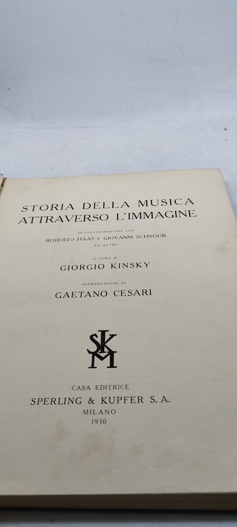 storia della musica attraverso l'immagine sperling &amp; kupfer