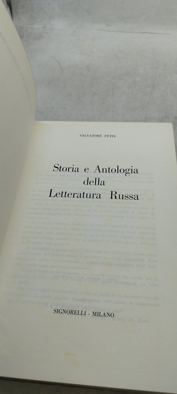 storia e antologia della letteratura russa