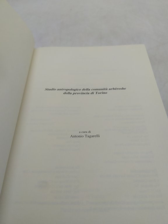 studio antropologico della comunità arbereshe della provincia di torino