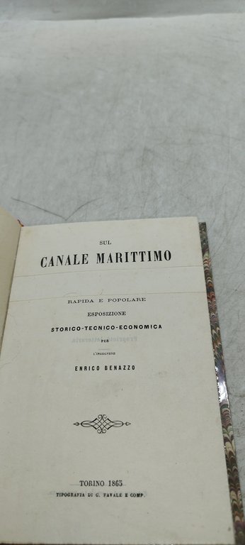 sul canale marittimo rapida e popolare esposzione storico tecnico economica