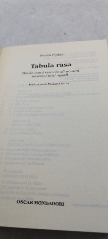 tabula rasa perchè non è vero che gli uomini nascono …