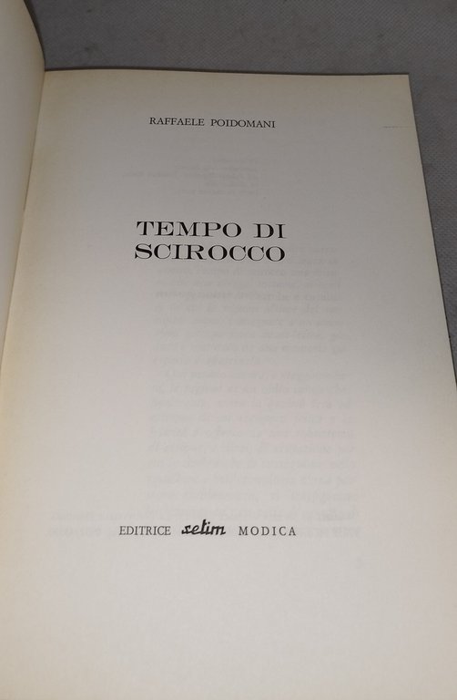 tempo di scirocco raffaele poidomani | Immagine Gallery 6