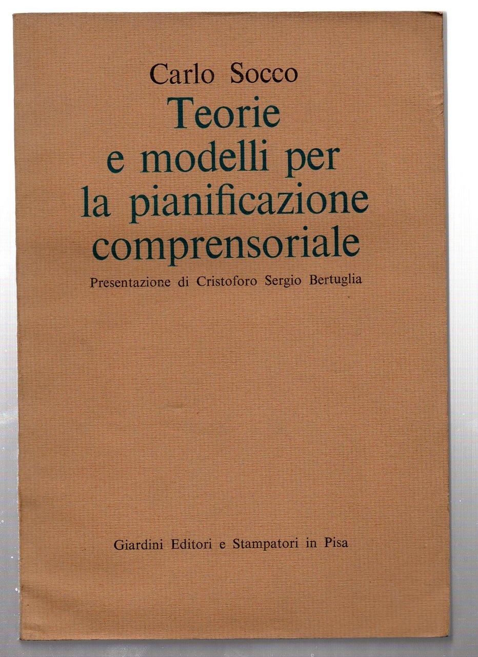 teorie e modelli per la pianificazione comprensoriale