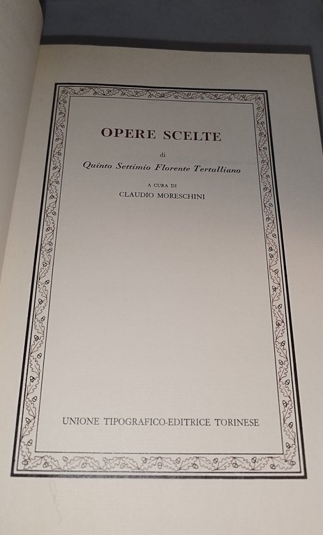 tertulliano opere scelte classici utet | Immagine Gallery 4