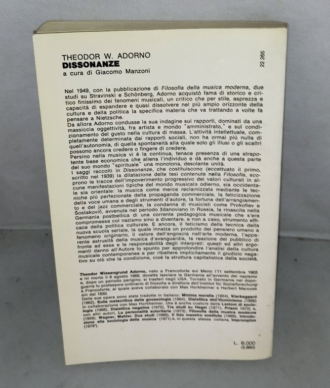 theodor w adorno dissonanze | Immagine Gallery 2