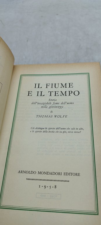 thomas wolfe il fiume e il tempo mondadori
