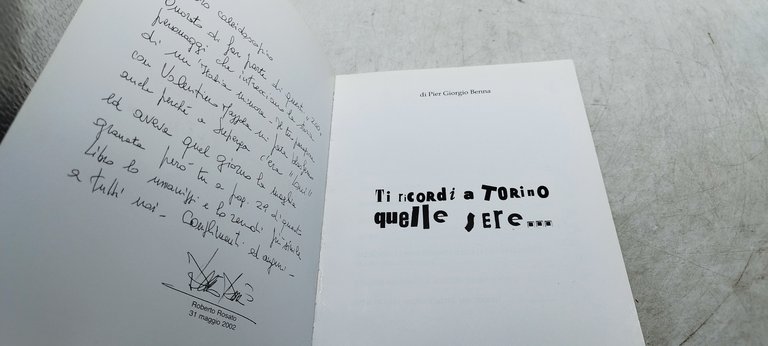 ti ricordi a torino quelle sere di pier giorgio benna