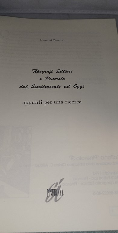 tipografi editori a pinerolo dal quattrocento ad oggi | Immagine Gallery 5