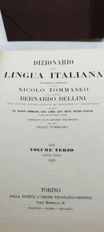 tommaso bellini dizionario della lingua italiana volume 3 parte I …