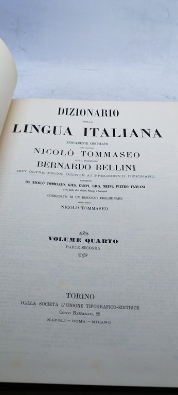 tommaso bellini dizionario della lingua italiana volumw 4 parte I …