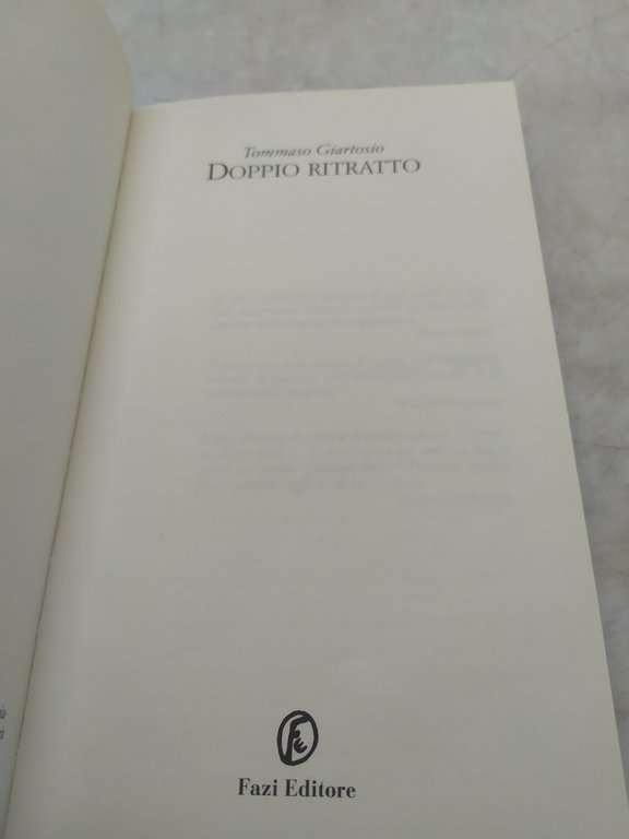 tommaso giartosio doppio ritratto fazi editore