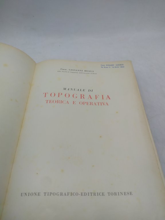 topografia teorica e operativa di giovanni boaga scienze utet