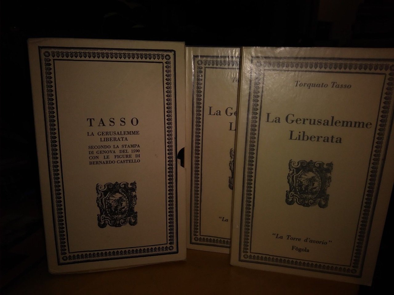 TORQUATO TASSO LA GERUSALEMME LIBERATA due volumi la torre d'avorio …