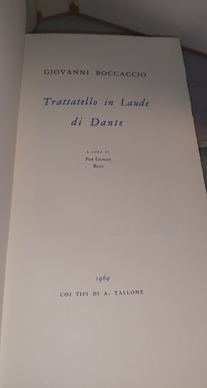 trattatello in laude di dante pier giorgio ricci tallone | Immagine Gallery 6