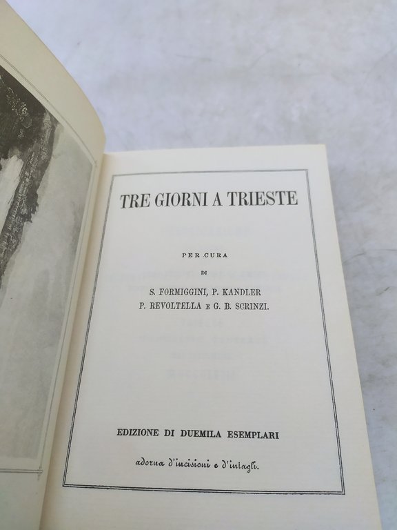 tre giorni a trieste per cura di s.formiggini kandler revoltella …