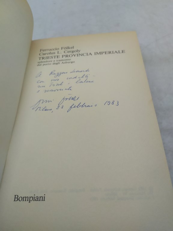 trieste provincia imperiale bompiani 1983