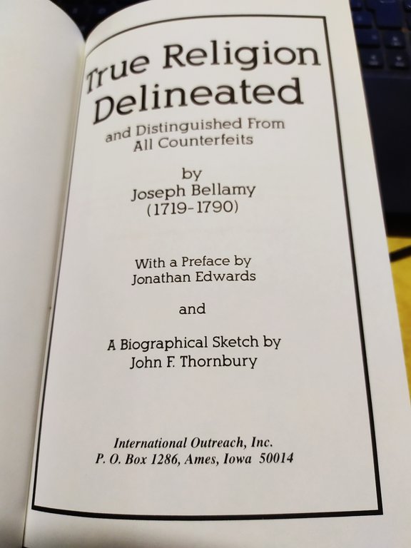 true religion delineated by joseph bellamy 1719 1790