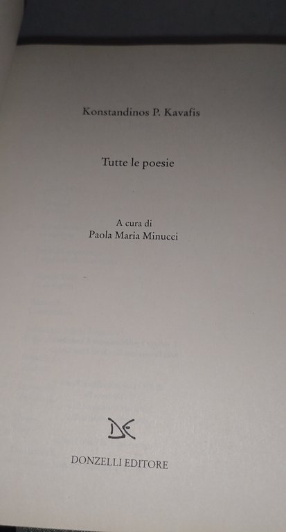 tutte le poesie konstandinos p kavafis | Immagine Gallery 7