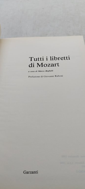 tutti i libretti di mozart garzanti