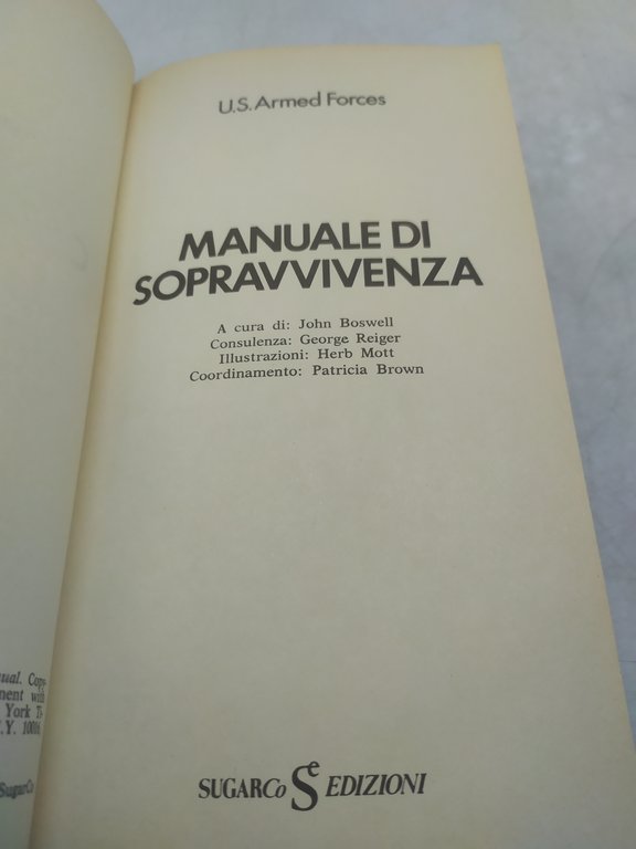 u.s. armed forces manuale di sopravvivenza sugaro