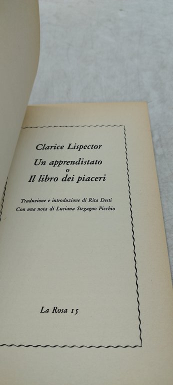 un apprendistato o il libro dei piaceri