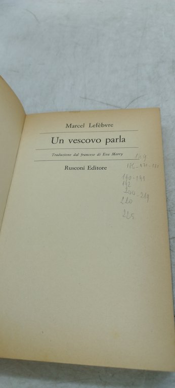 un vescovo parla marcel lefèbvre