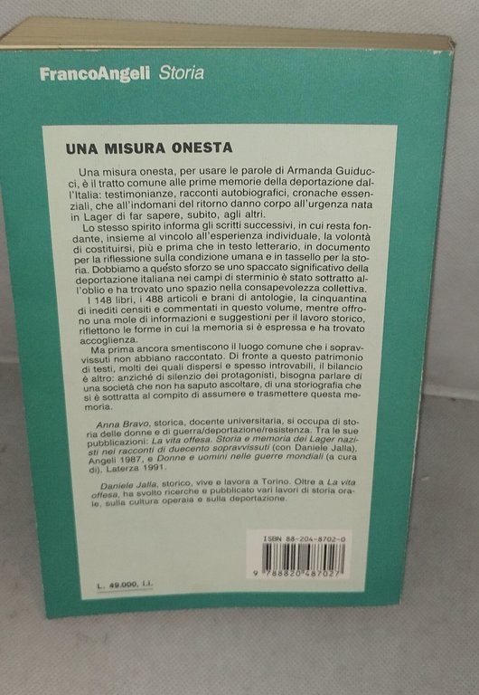una misura onesta gli scritti di memoria | Immagine Gallery 2