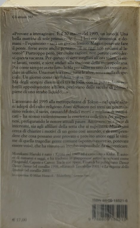 underground racconto a piu' voci dell'attentato alla metropolitana di tokyo