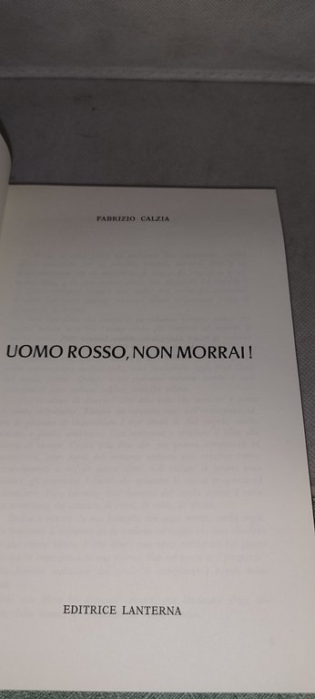 uomo rosso non morrai