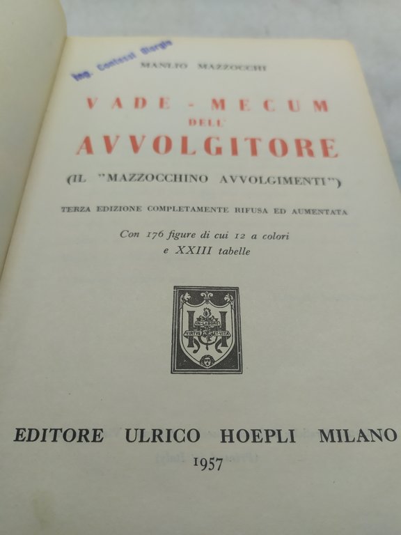 vade mecum dell'avvolgitore hoepli