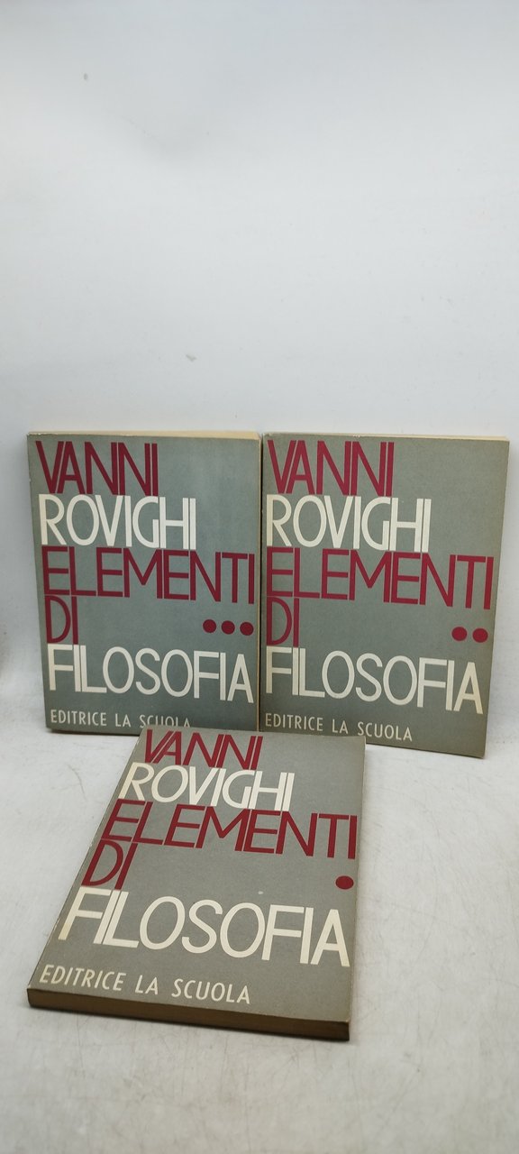 vanni rovighi elementi di filosofia 3 volumi