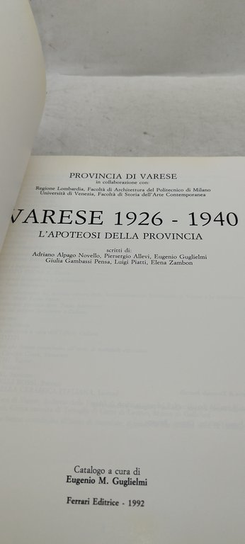 varese 1926-1940 l'apoteosi della provincia