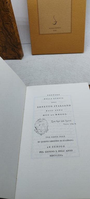 vestigi della storia del sonetto dall'anno mcc al mdccc