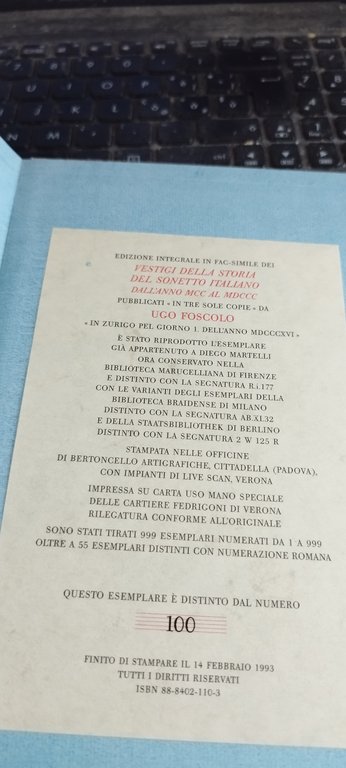 vestigi della storia del sonetto dall'anno mcc al mdccc